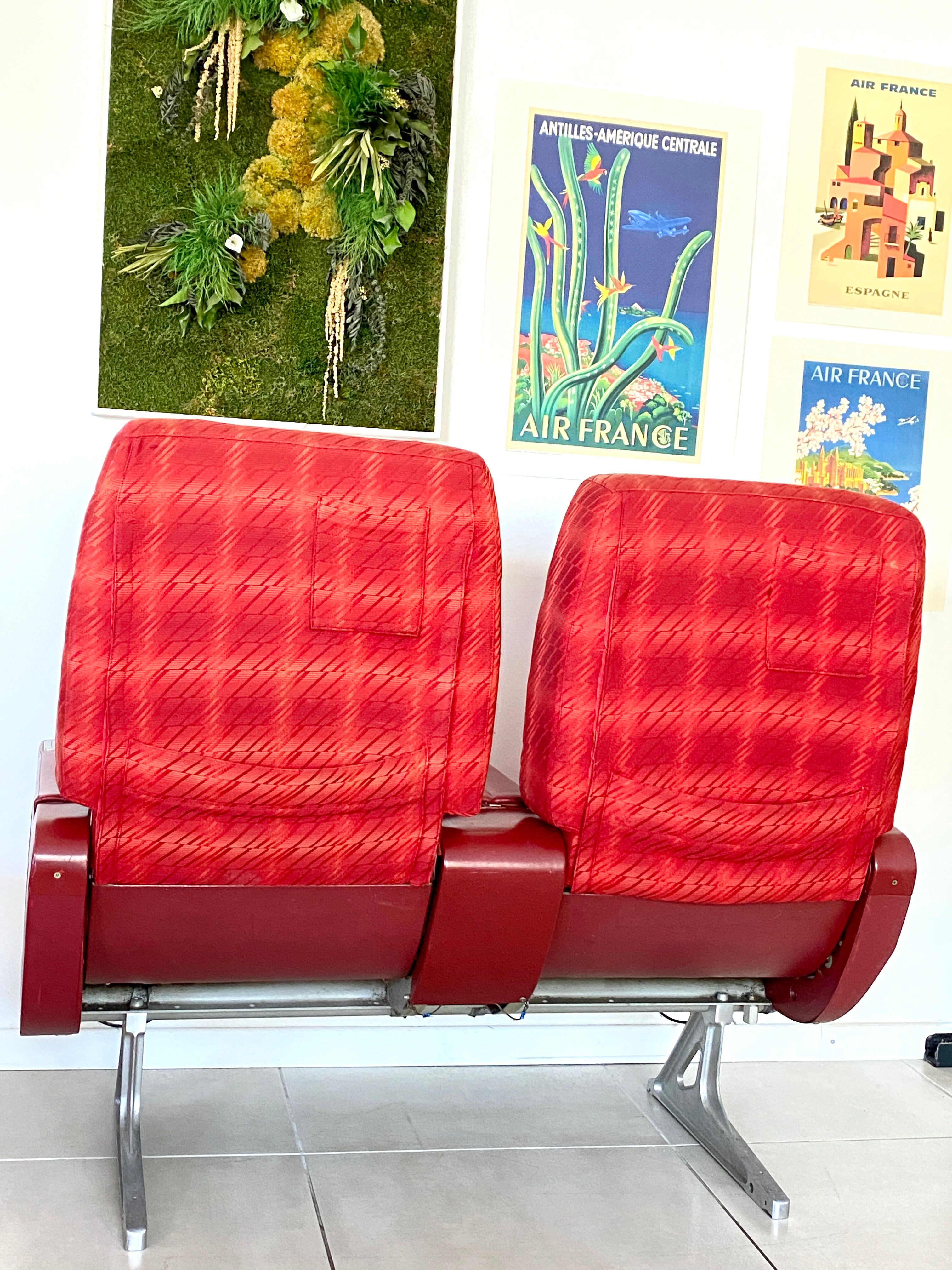 Vintage Air France aircraft chairs