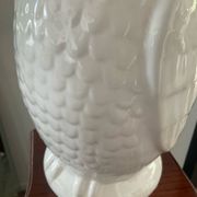 Vintage glazed ceramic owl umbrella stand