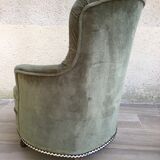 Velvet toad armchair