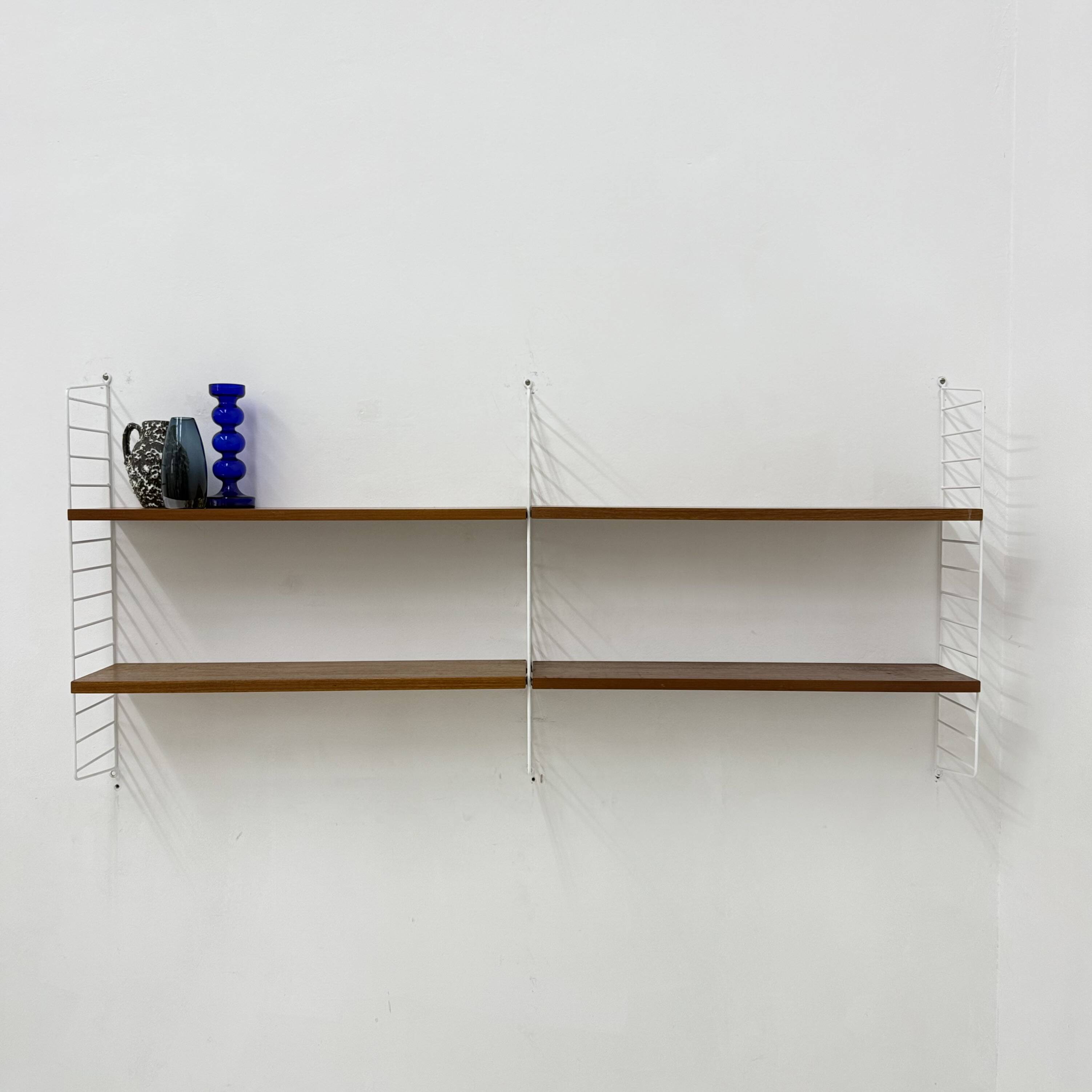 Mid-Century Nisse Strinning string design teak wall unit , 1960s