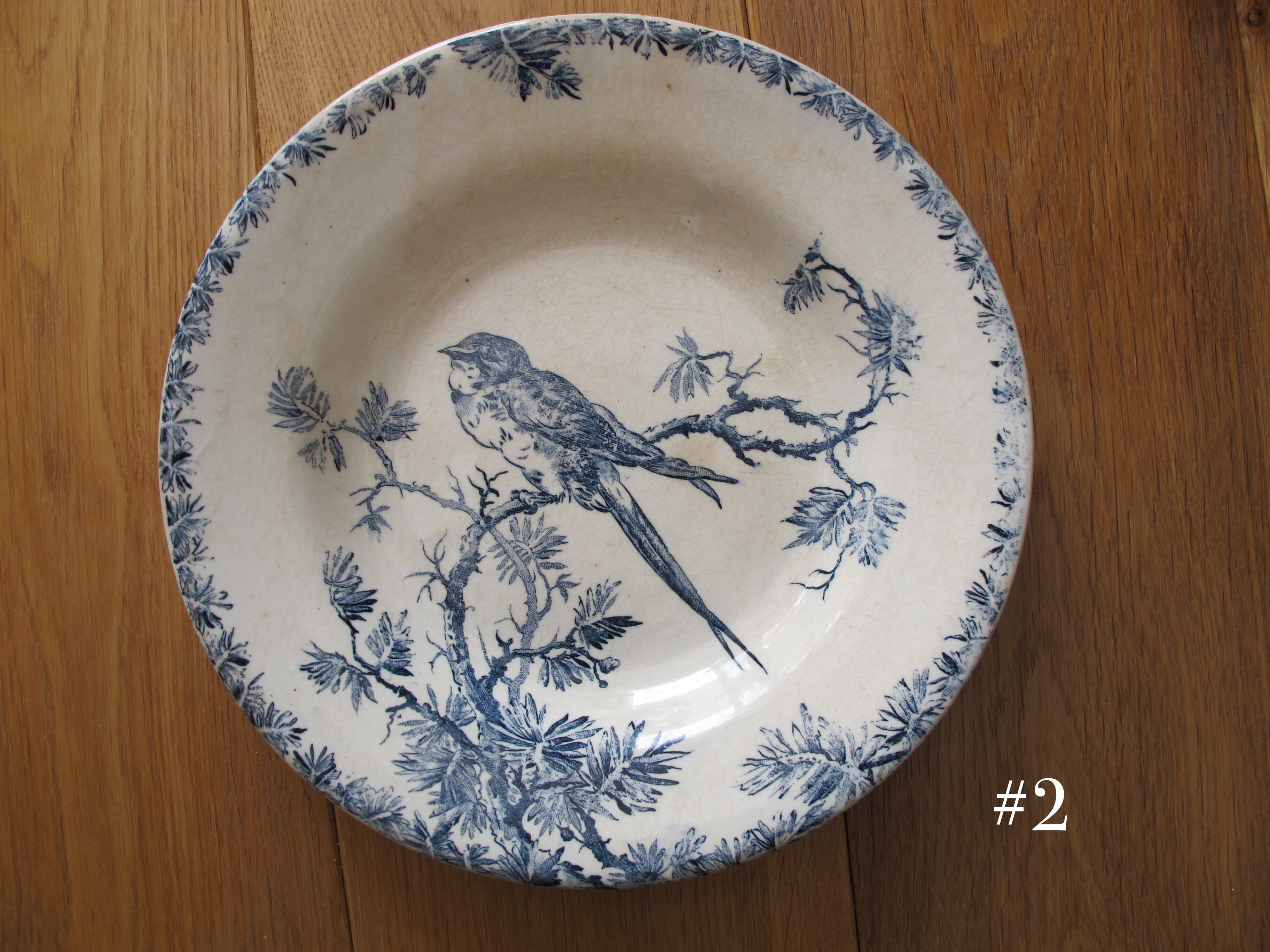 Set of 6 Gien hollow plates