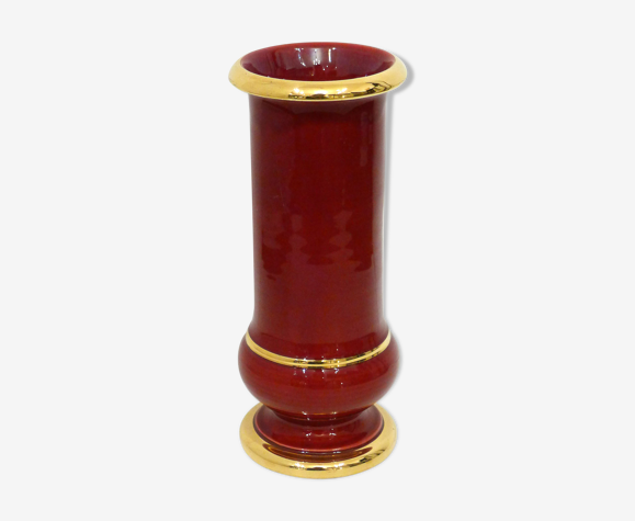Red balustre vase, 20th | Selency