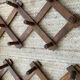 Pair of accordion coat hooks in oak from the 60s-70s.