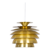 Vintage Danish pendant lamp Barcelona by Bent Karlby, Lyfa, 1960s.