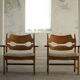 Henning Kjærnulf, Lounge Chairs "Razorblade", Danish design from the mid-century, 1960s.