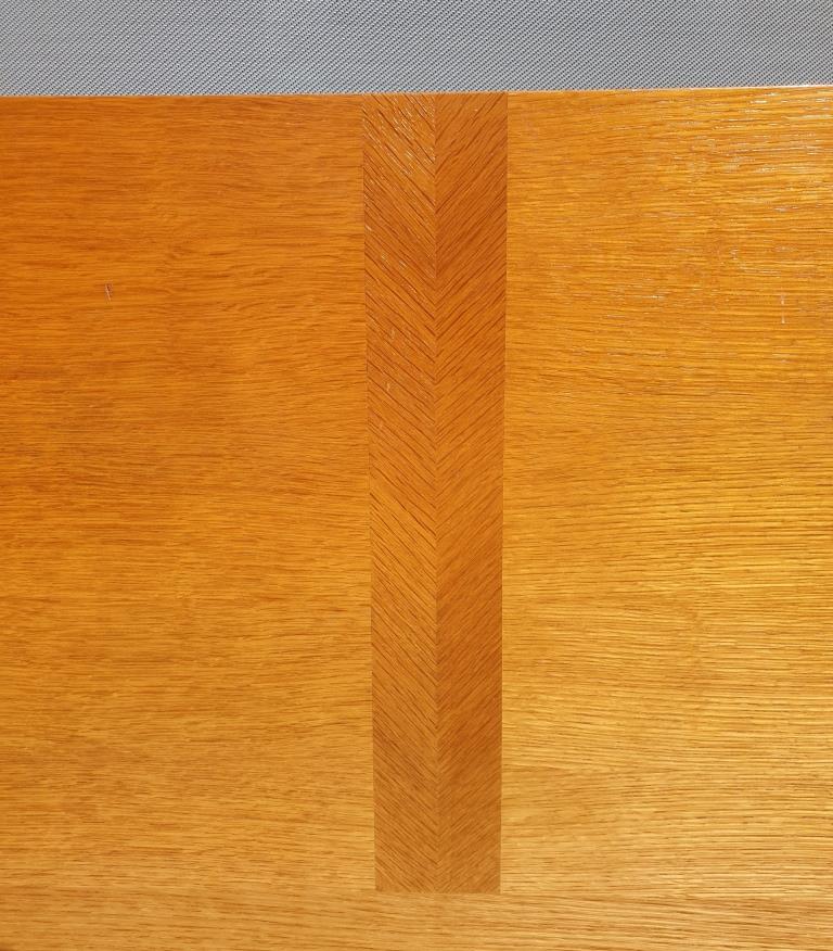 Vintage bed 1960 geometric marquetry 140