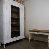 shabby wardrobe with Louis XVI style mesh door