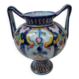 Alcobaça vase with handles, Portugal pottery