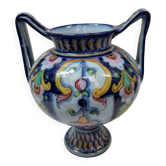 Alcobaça vase with handles, Portugal pottery