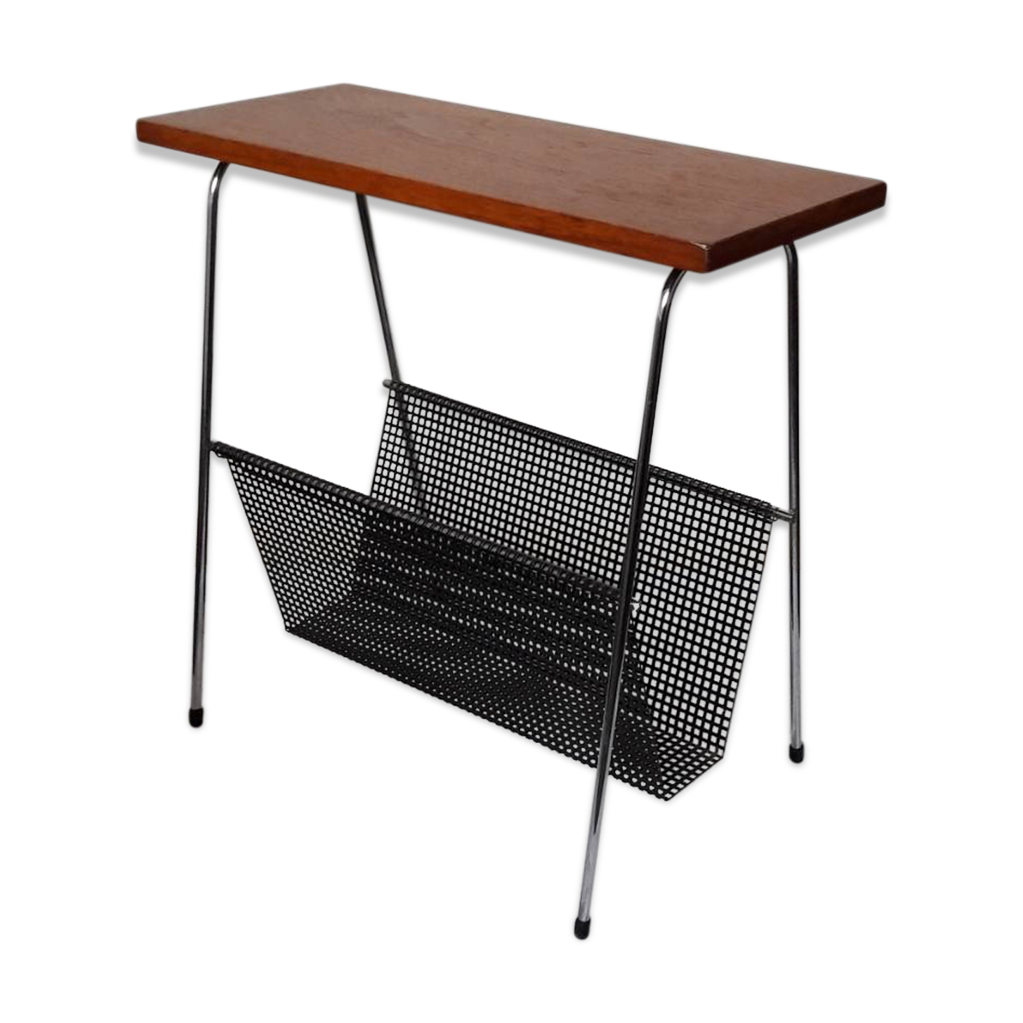 Porte-revue avec tablette d'appoint en teck par Cees Braakman