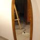 Oval mirror wooden frame 126 cm