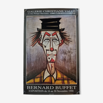 Affiche de Bernard Buffet à la galerie Christiane Vallé 1990