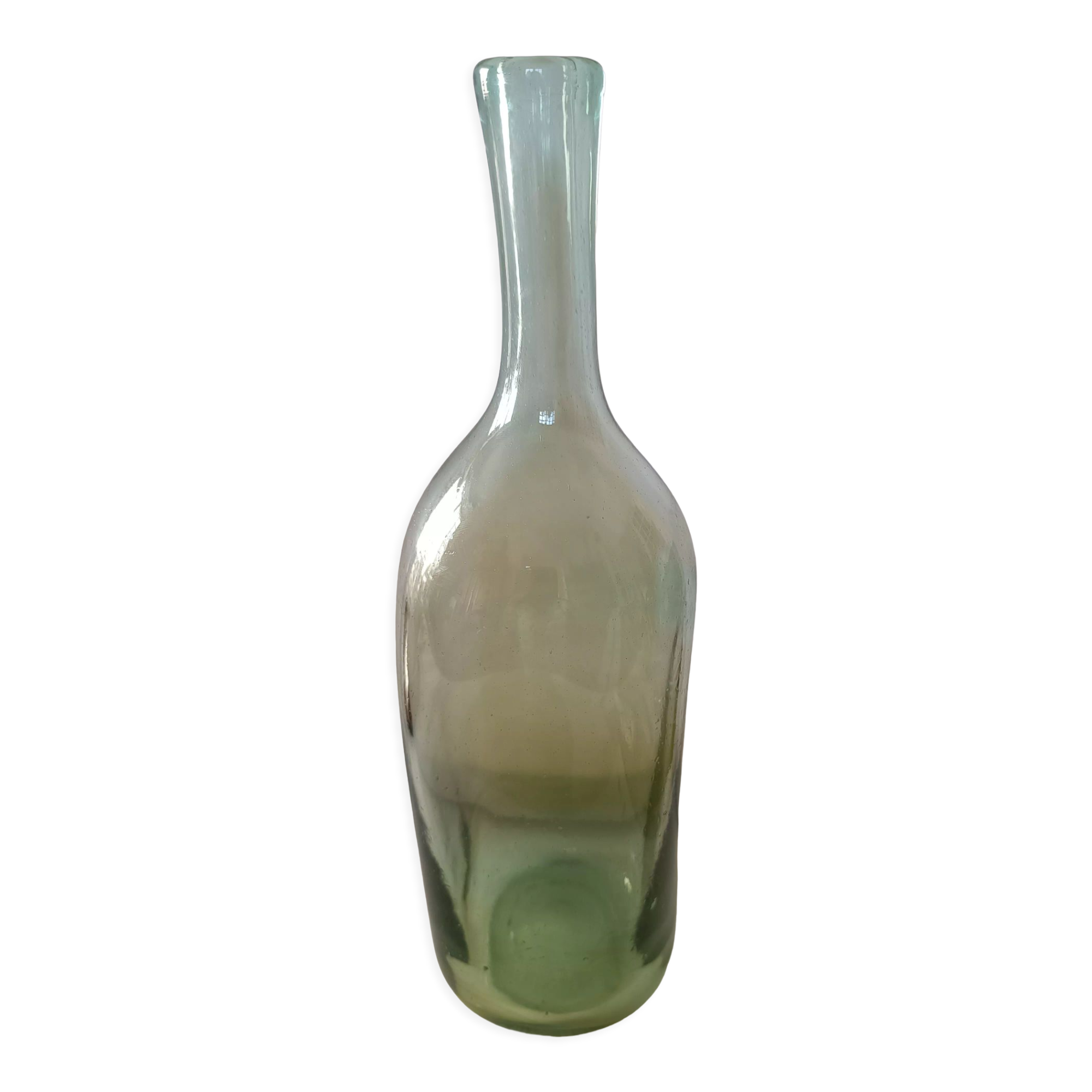 Vase signed Claude Morin Dieulefit crazy bottle