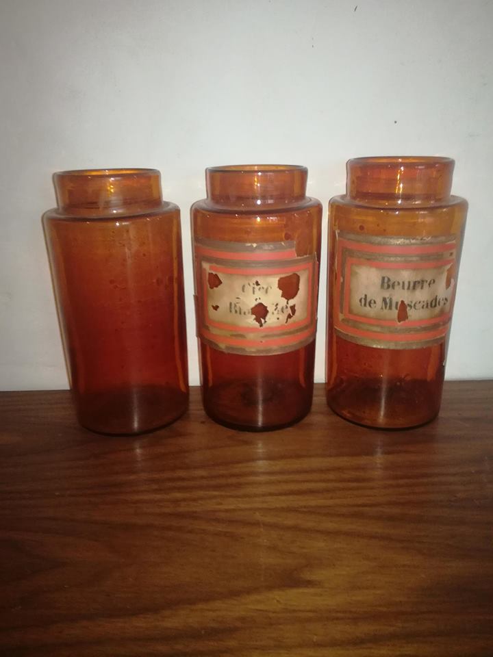3 jars of pharmacy