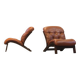 Vintage 1970s Leather Lounge Chairs by Elsa & Nordahl Solheim for Rybo Rykk