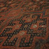 Antique Sumakh Kilim Rug, 1920s Tribal Wool Flatweave Carpet 178 x 118 cm