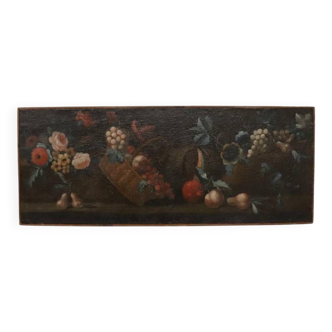 Oil painting on canvas, still life, Italy 18th century