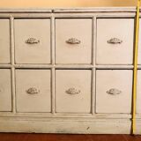 Solid wood sideboard with drawers.