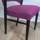 4 chaises vintage en tissu violet