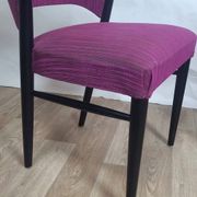 4 vintage chairs in purple fabric