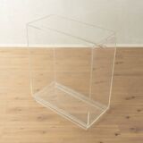 Minimalist chest of drawers from the 1980s, acrylic glass, unique piece