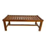 Solid teak bench le colonial by pimag seats with slats side crossover