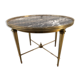 Table basse laiton et marbre