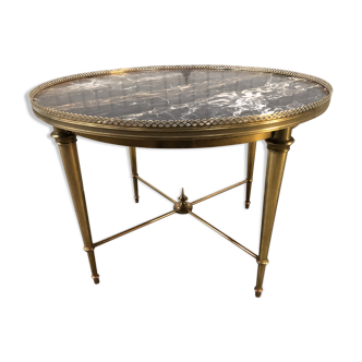 Brass coffee and marble table