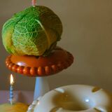 Ashtray Small Butter White