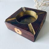 Cendrier en bois en laiton