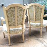 Very beautiful pair of Louis XVI period cabriolet armchairs