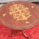 Pedestal table marquetry Charles X