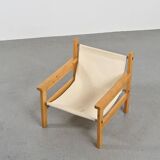 Pair of Scandinavian pine armchairs, circa 1970
