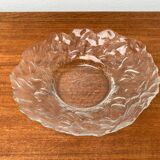 Vintage frosted glass bowl, 1970s.