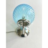 Set of Two Contemporary Light-Blue "Ballotton" Murano Glass Wall Sconces