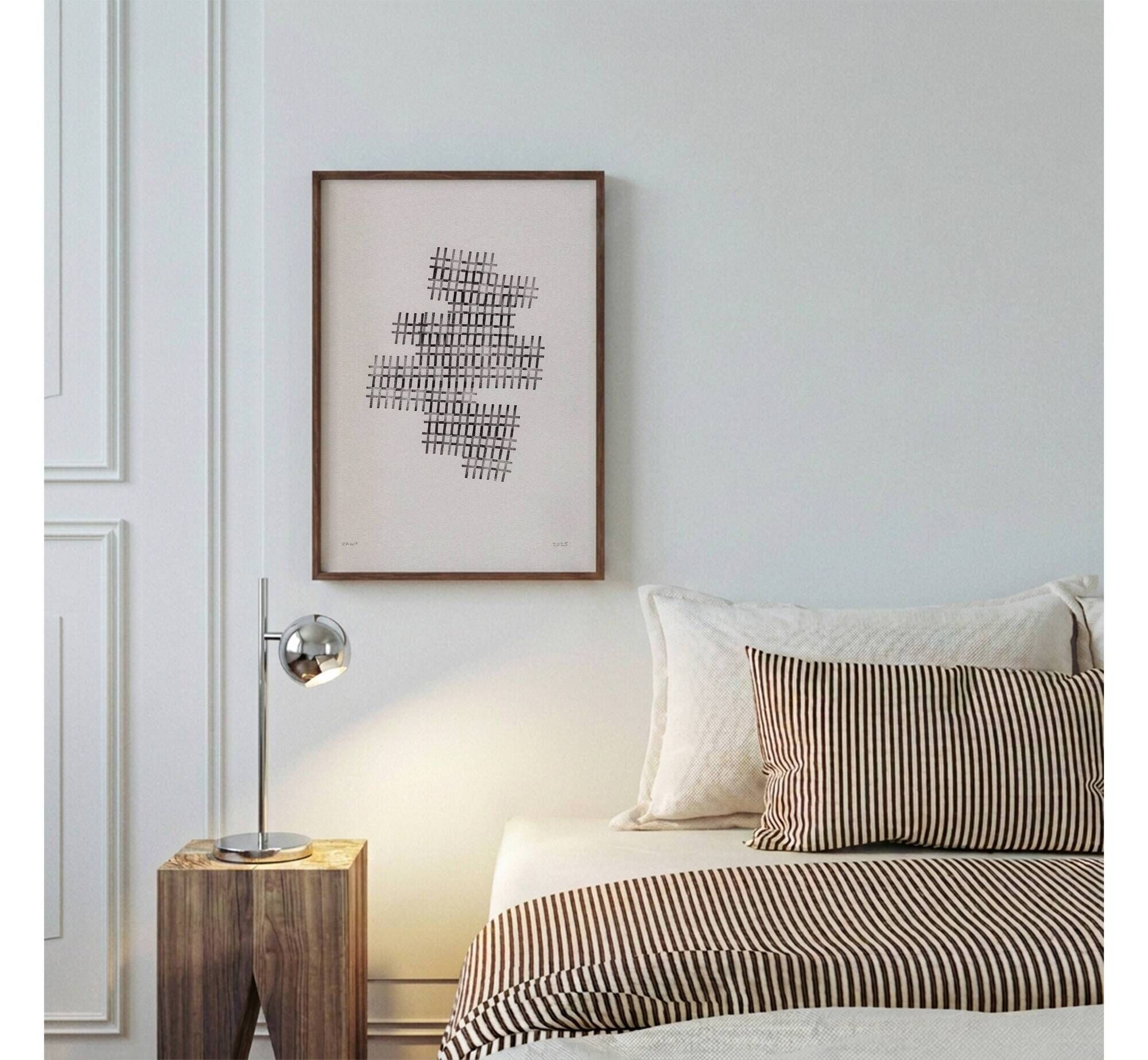 Abstract art print after painting signed Eawy
