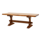 Rustic 20th century solid oak dinner table, France