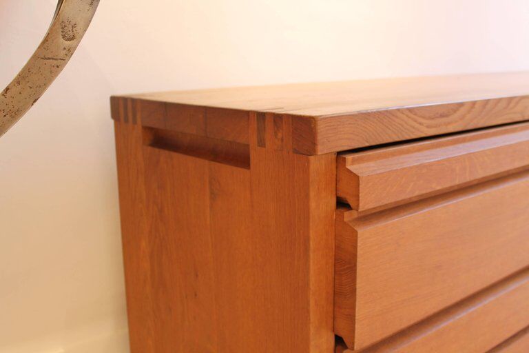 Office hairdresser "R 05" massive Elm designed by Pierre Chapo circa 1965
