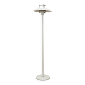 White metal floor lamp, Danish Modern, 1970s
