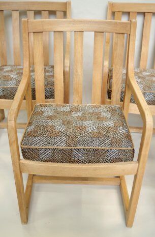 Set of six chairs in oak from the years 1950/1960