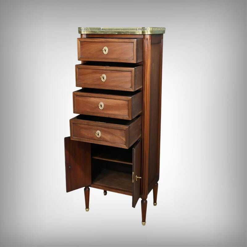 Small mahogany chest of drawers, Louis XVI style – late 19th century