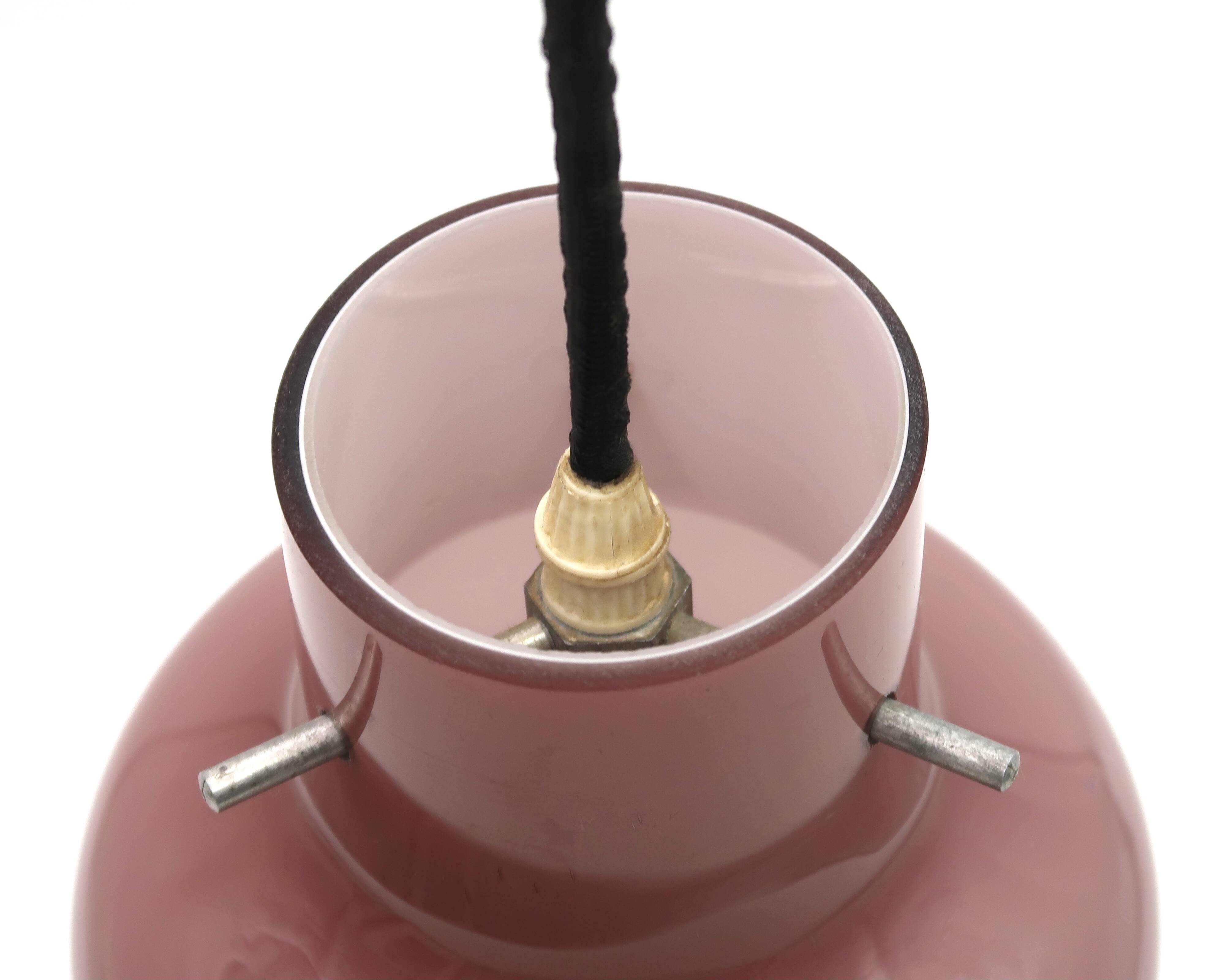 Suspension Vistosi Targetti Sankey by Massimo Vignelli Murano glass violet