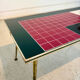 Vintage 70s coffee table – red & black graphic top – laito