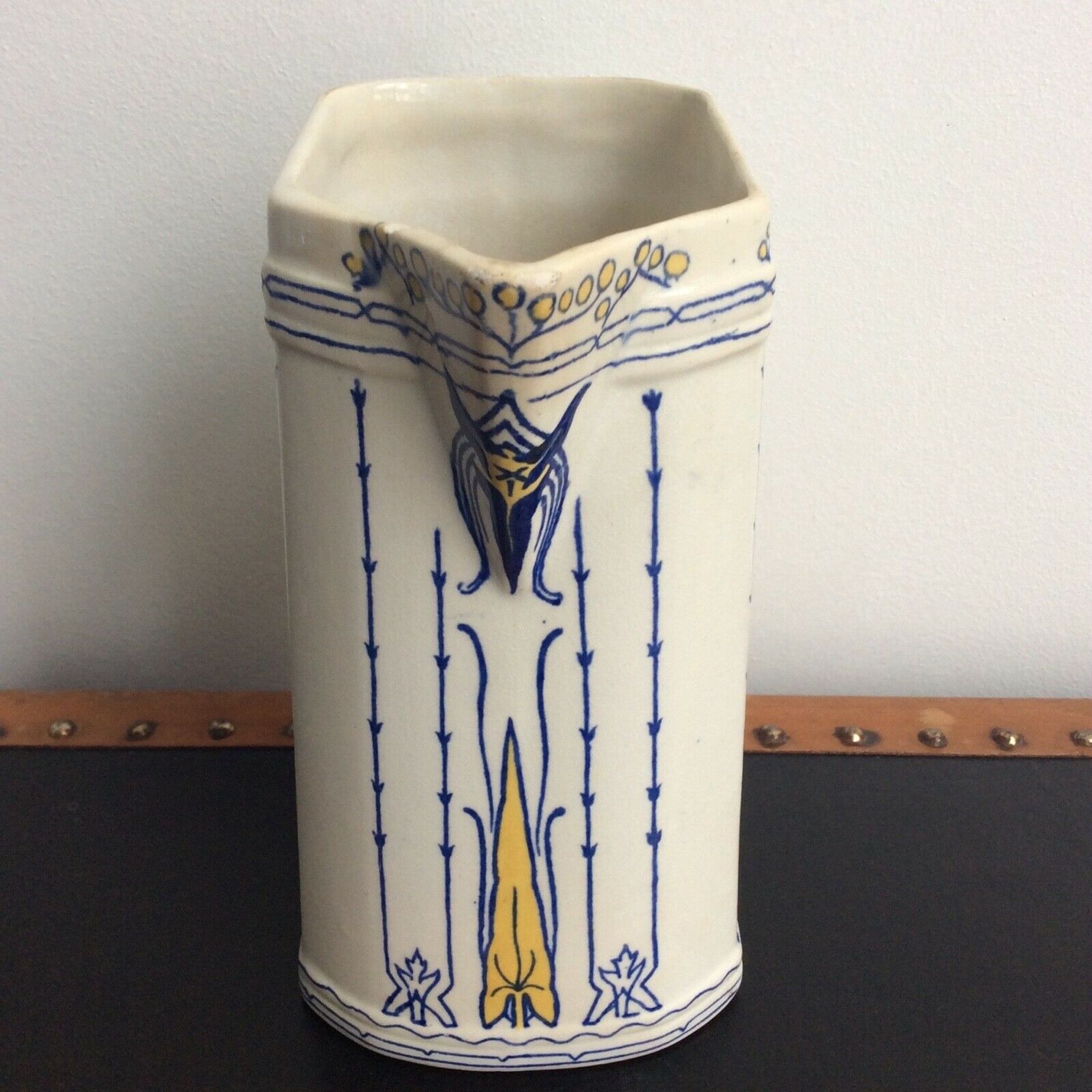 Pitcher Art Nouveau Villeroy & Boch Mettlach Germany Jugendstil 1900