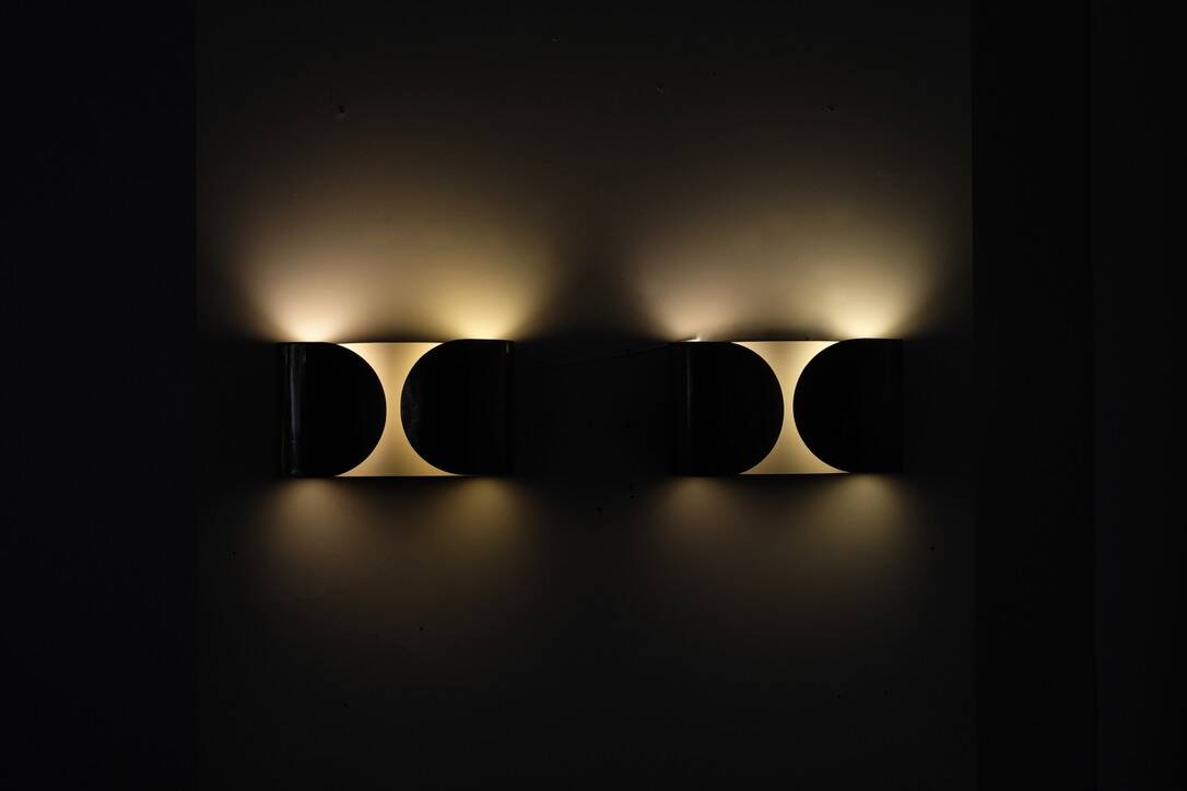 Wall sconces "Flogio" by Tobia & Afra Scarpa for Flos, Italy 1960s.