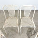 Set of four vintage industrial metal bistro chairs by Rene malaval