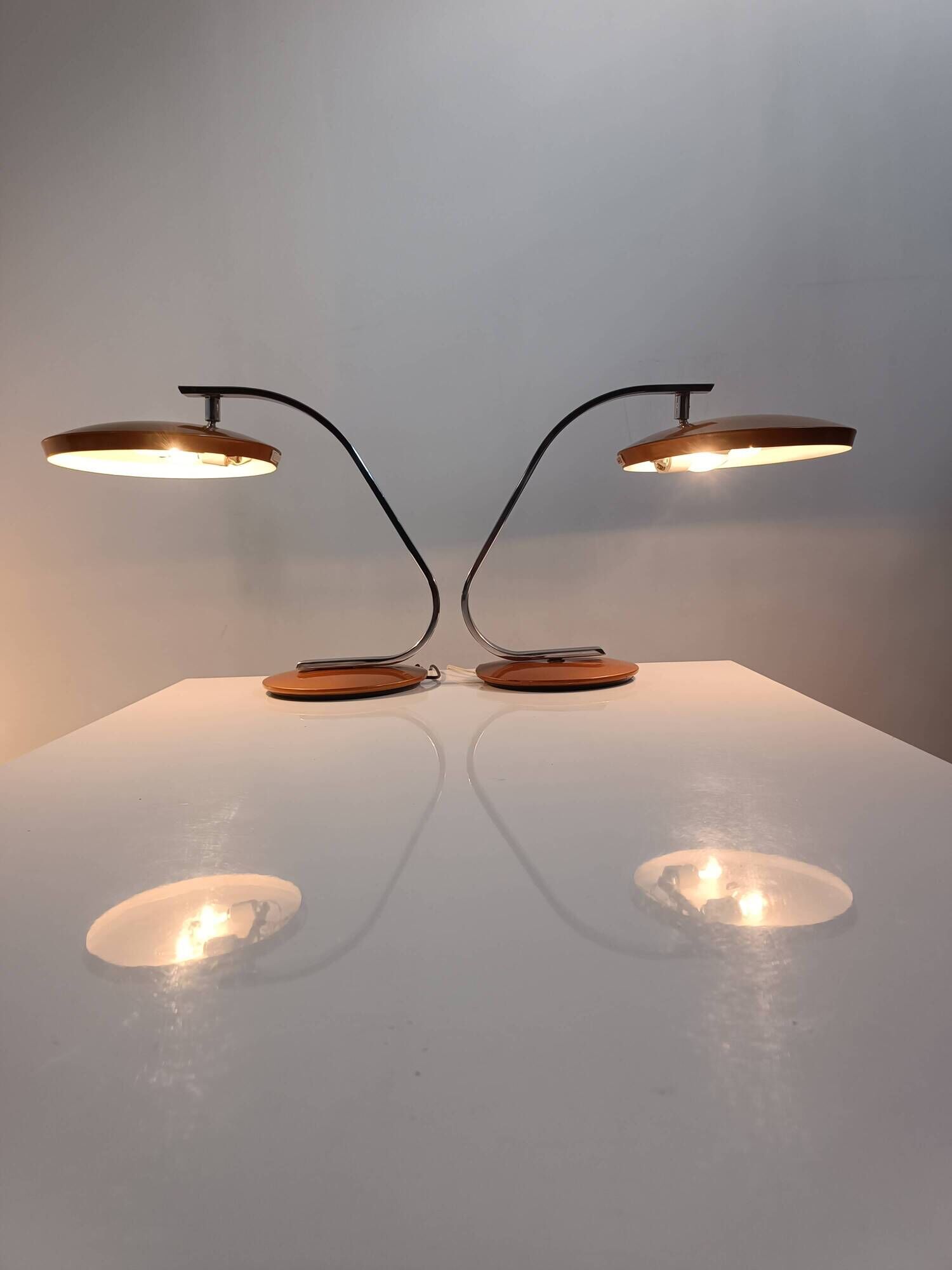 Pair of 520c lamps by LP Oliva for Fase 1970s