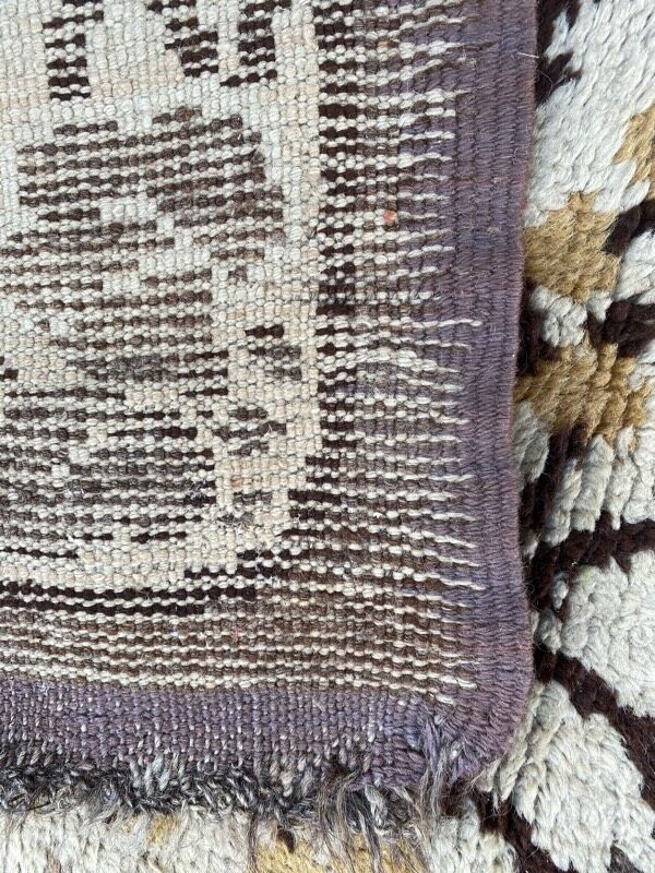 Old European art deco rug 84x184 cm