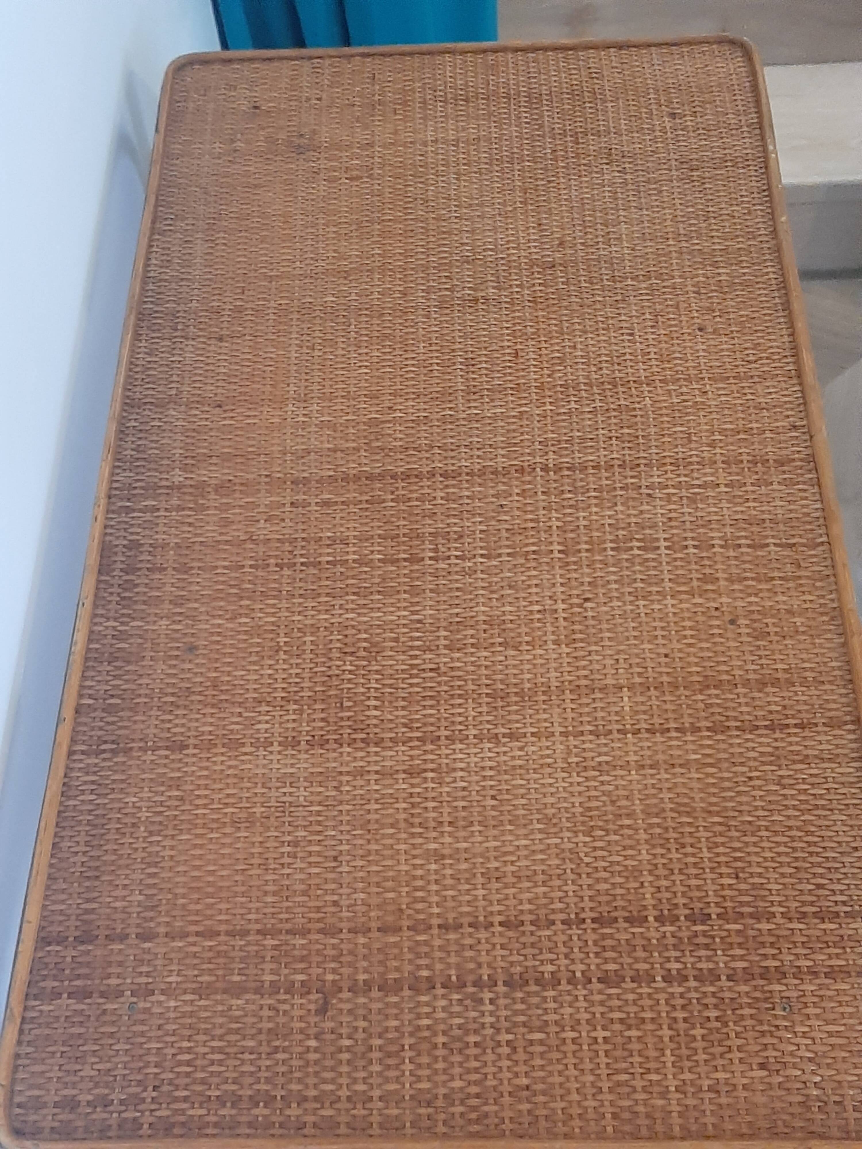 woven rattan chest of drawers - 2 drawers