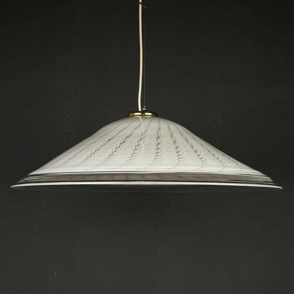 Murano glass pendant lamp, tourbillon, Italy, 1970s